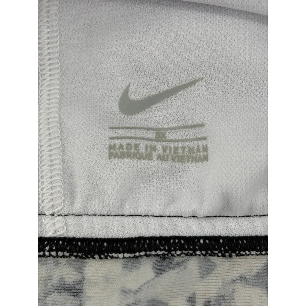 NIKE, Black & White Print Cross Back Tankini Top, Women's Size 3X